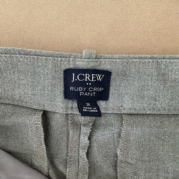 JCrew Size 2 Women's Ruby Crop Grey Pants - Picture 2 of 3